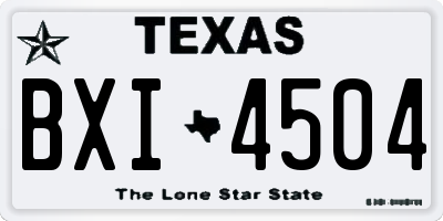 TX license plate BXI4504