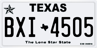 TX license plate BXI4505