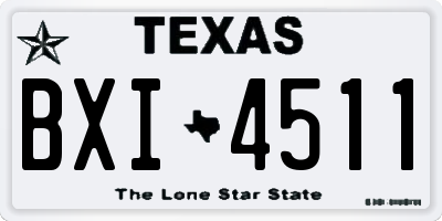 TX license plate BXI4511