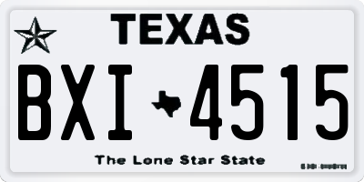TX license plate BXI4515