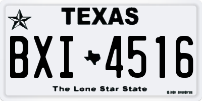 TX license plate BXI4516