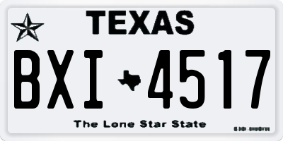 TX license plate BXI4517