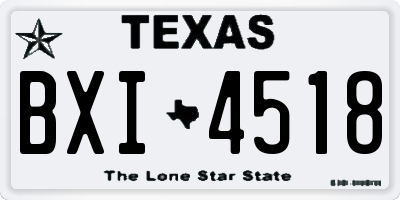 TX license plate BXI4518