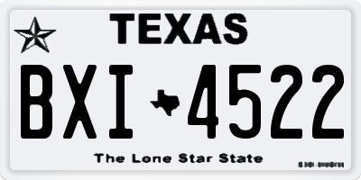 TX license plate BXI4522