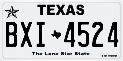 TX license plate BXI4524