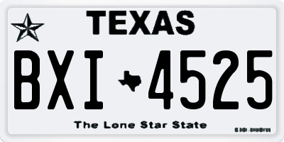 TX license plate BXI4525