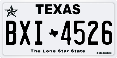 TX license plate BXI4526
