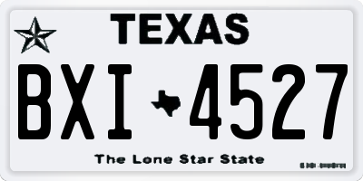 TX license plate BXI4527