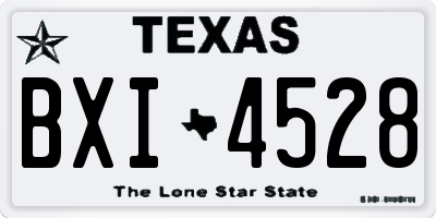 TX license plate BXI4528