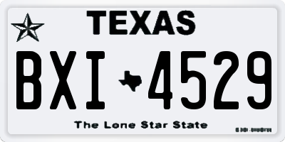 TX license plate BXI4529