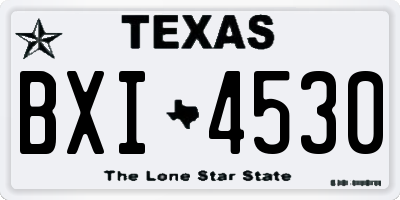 TX license plate BXI4530