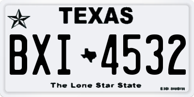 TX license plate BXI4532
