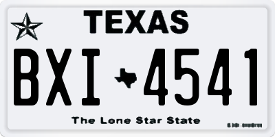 TX license plate BXI4541
