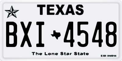 TX license plate BXI4548