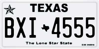 TX license plate BXI4555