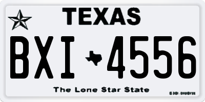TX license plate BXI4556