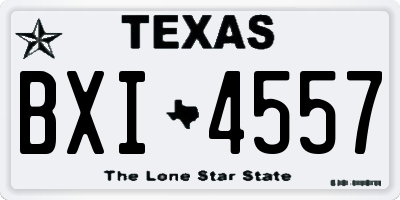 TX license plate BXI4557