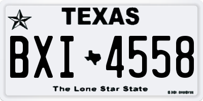 TX license plate BXI4558