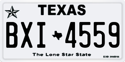 TX license plate BXI4559