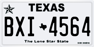 TX license plate BXI4564