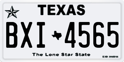 TX license plate BXI4565