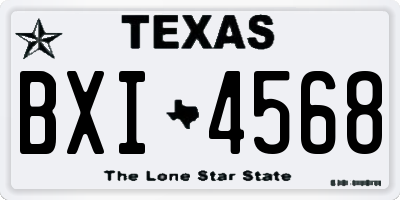 TX license plate BXI4568