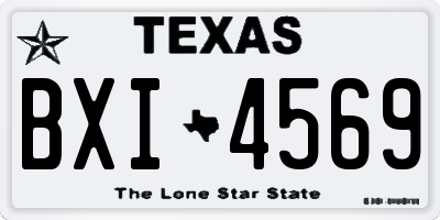 TX license plate BXI4569