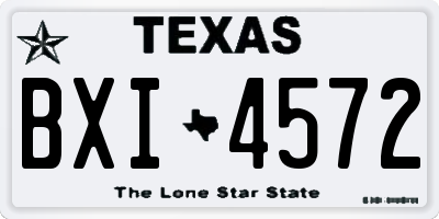TX license plate BXI4572
