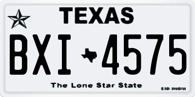 TX license plate BXI4575