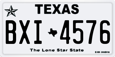 TX license plate BXI4576
