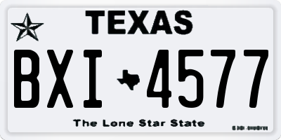 TX license plate BXI4577