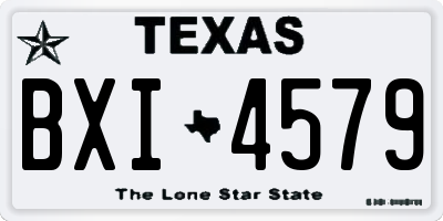TX license plate BXI4579