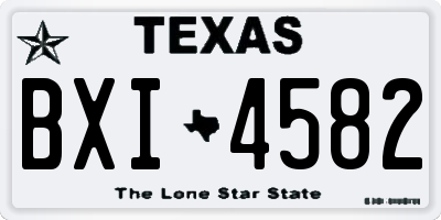 TX license plate BXI4582