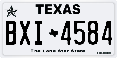 TX license plate BXI4584