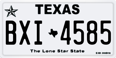 TX license plate BXI4585