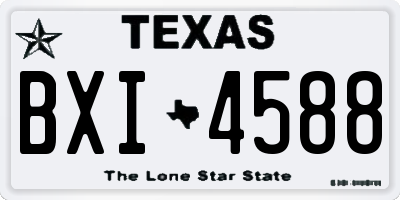 TX license plate BXI4588