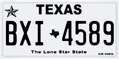 TX license plate BXI4589