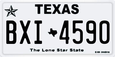 TX license plate BXI4590