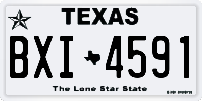 TX license plate BXI4591