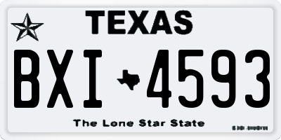 TX license plate BXI4593