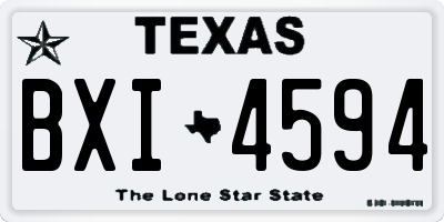 TX license plate BXI4594