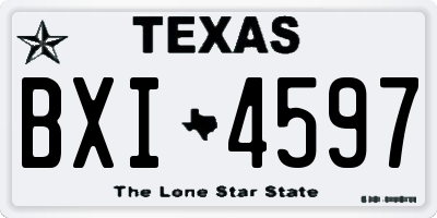 TX license plate BXI4597