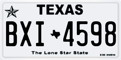 TX license plate BXI4598