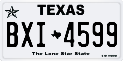 TX license plate BXI4599