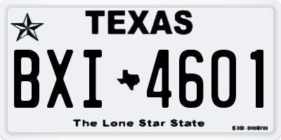 TX license plate BXI4601