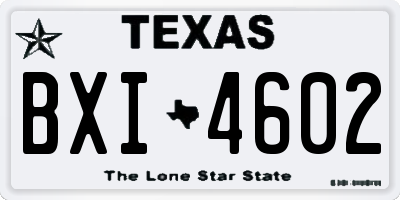 TX license plate BXI4602