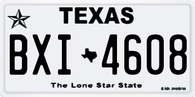 TX license plate BXI4608
