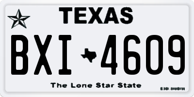 TX license plate BXI4609