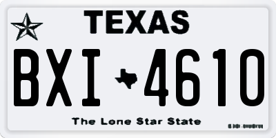 TX license plate BXI4610