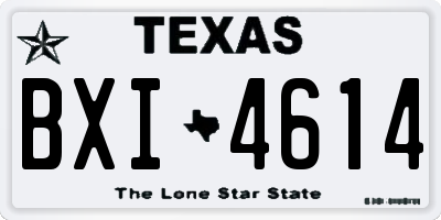 TX license plate BXI4614